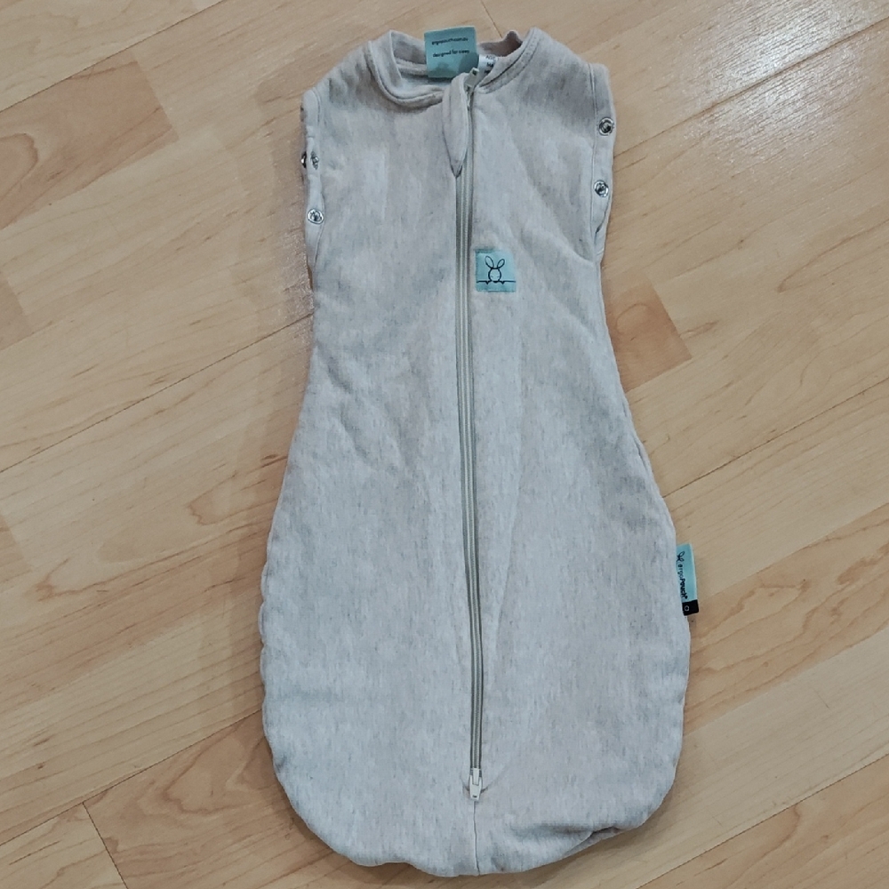 Gray Plush Sleep Sack Pajamas with Zipper